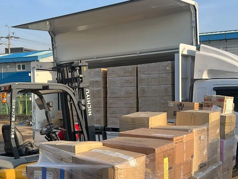 Palletized cargo ready for export